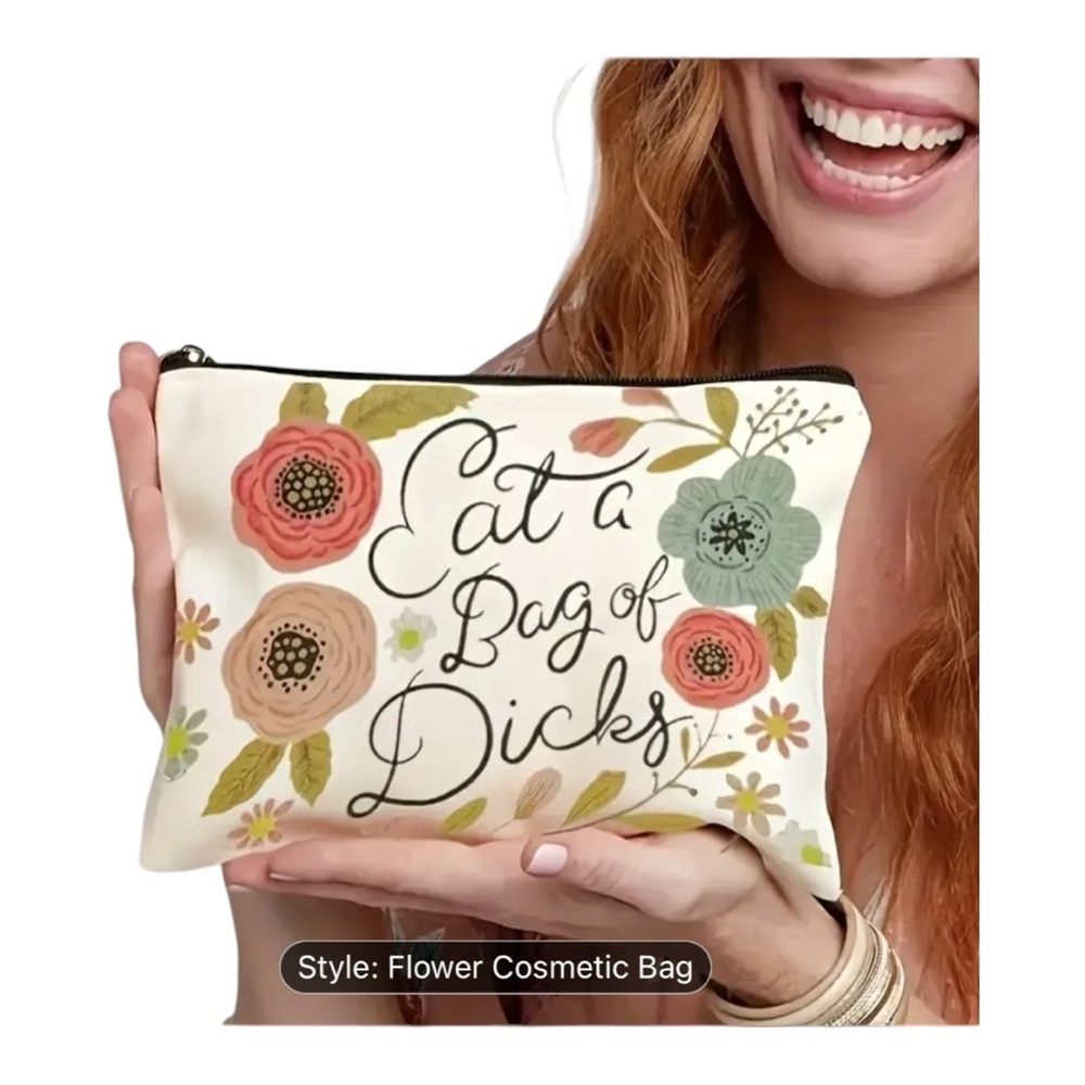 Cosmetic bag Eat a Bag of D**** NWT